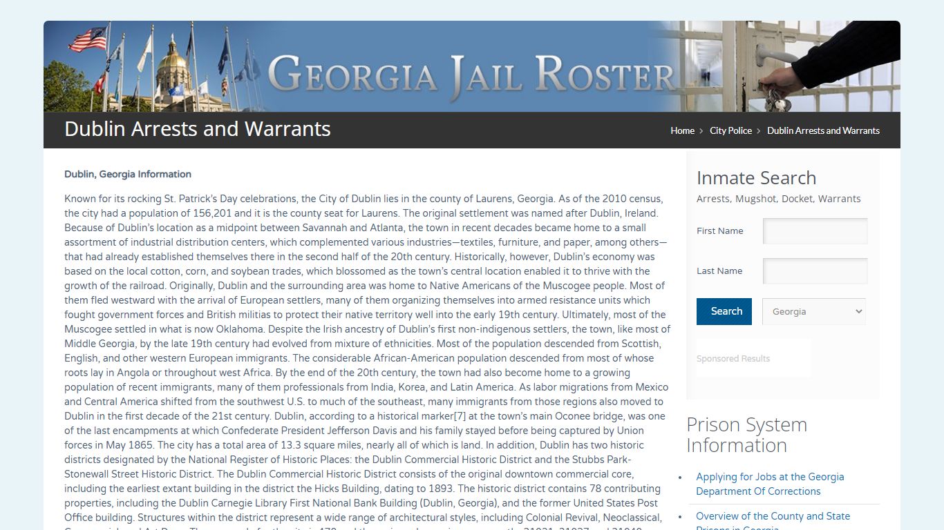 Dublin Arrests and Warrants | Georgia Jail Inmate Search