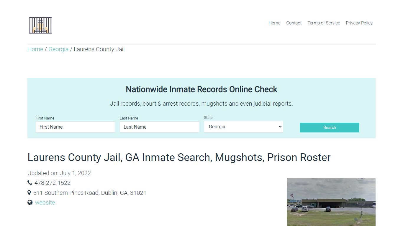 Laurens County Jail, GA Inmate Search, Mugshots, Prison ...