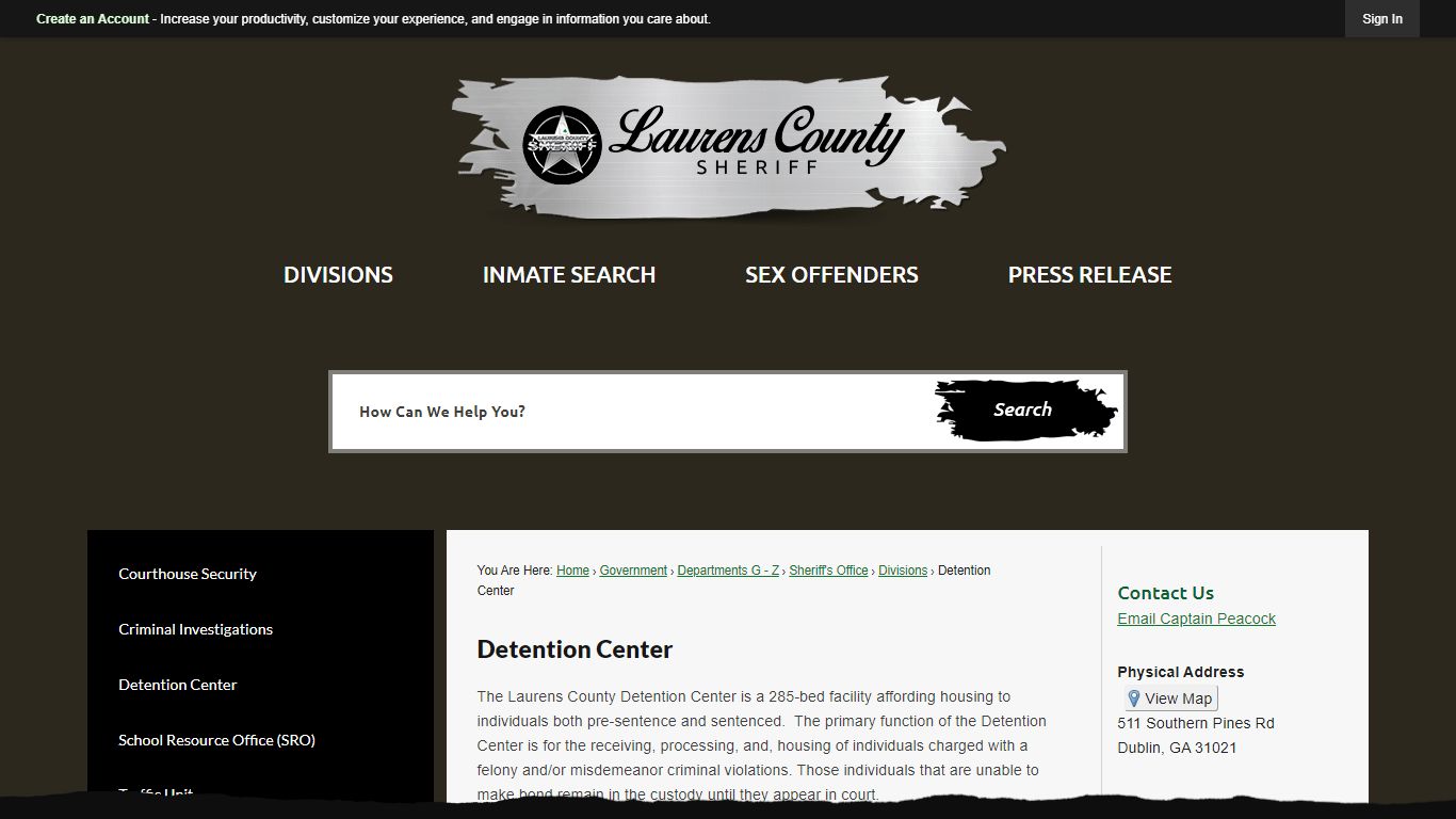 Detention Center | Laurens County, GA